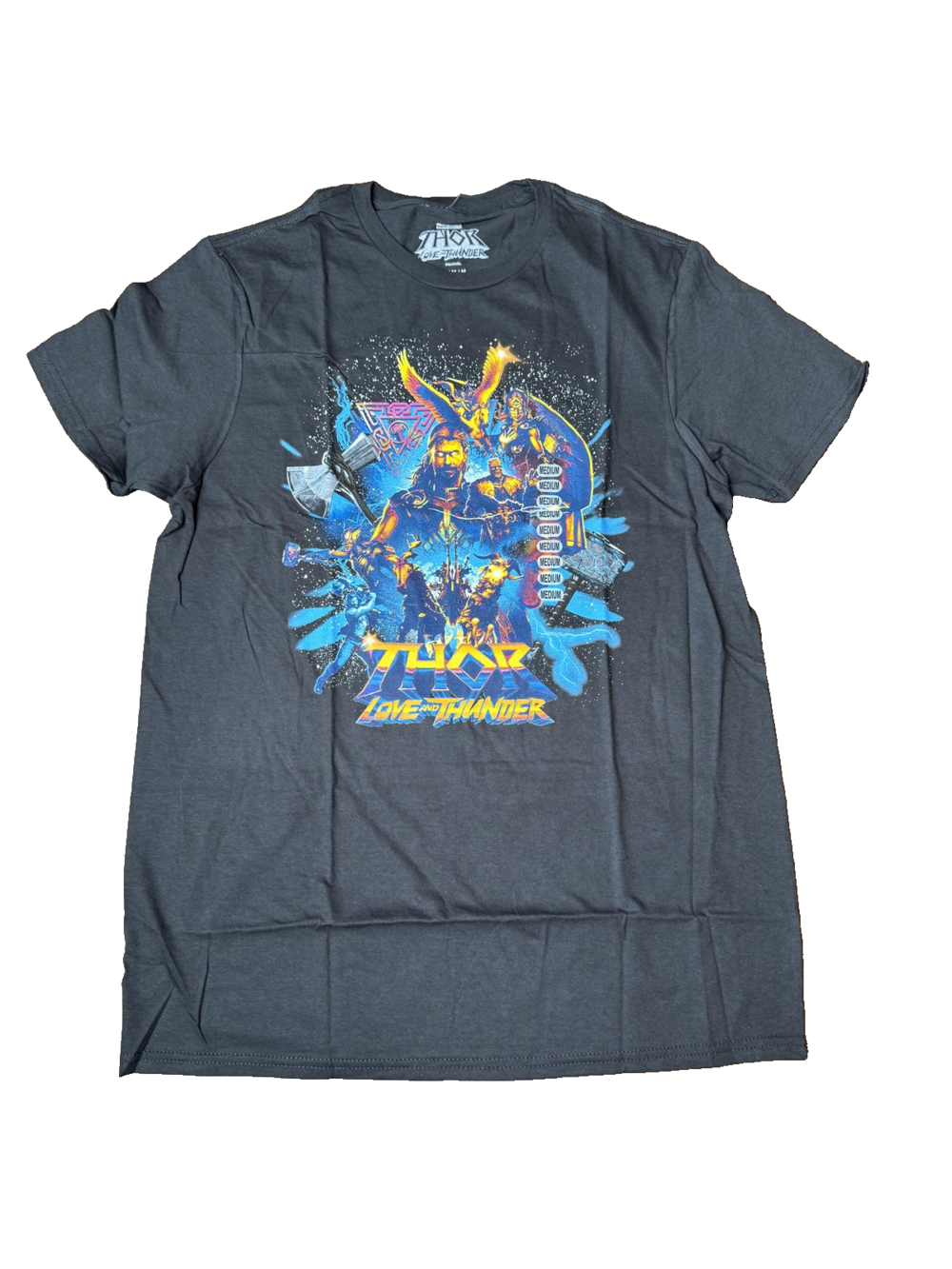 Marvel Thor Love and Thunder Shirt Mens Medium Movie Poster Graphic Tee New